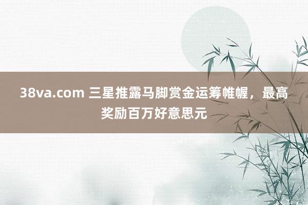 38va.com 三星推露马脚赏金运筹帷幄，最高奖励百万好意思元