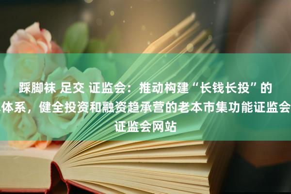 踩脚袜 足交 证监会：推动构建“长钱长投”的战术体系，健全投资和融资趋承营的老本市集功能证监会网站